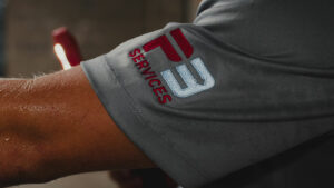 sleeve with P3 Services logo